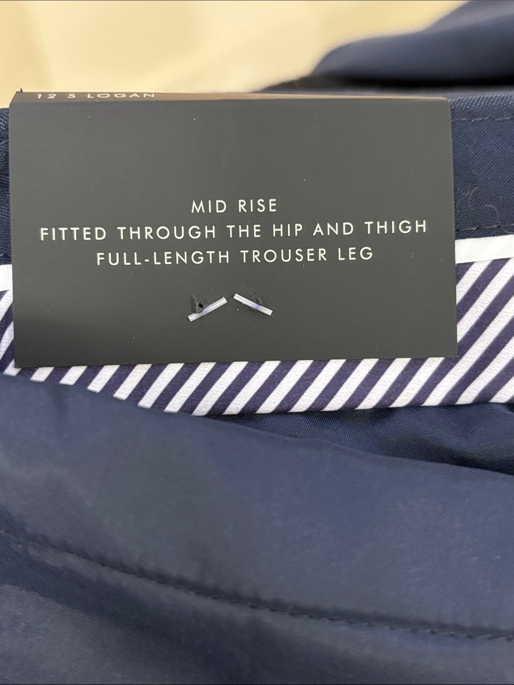 NWT Banana Republic Logan Trouser-Fit Washable Wool-Blend Pant Size 12 Short - Picture 15 of 16